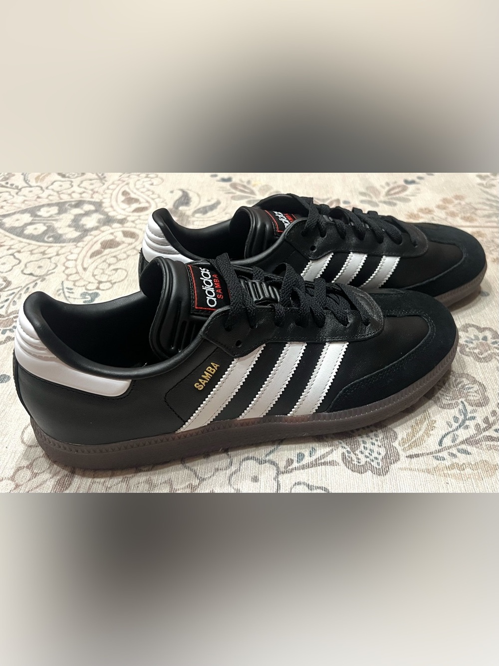 NWOT Adidas SAMBA Indoor Soccer Shoes Sneakers Black / White Size 11.5 - Picture 3 of 10